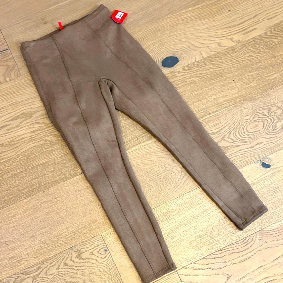 Spanx Faux Suede Leggings XS/Petite in Camel NWT - Picture 3 of 7